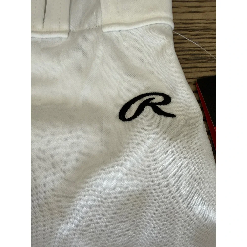 Rawlings Pro-Dri Mens Baseball Pants White Semi-Relaxed Fit LNCHSR Medium NWT